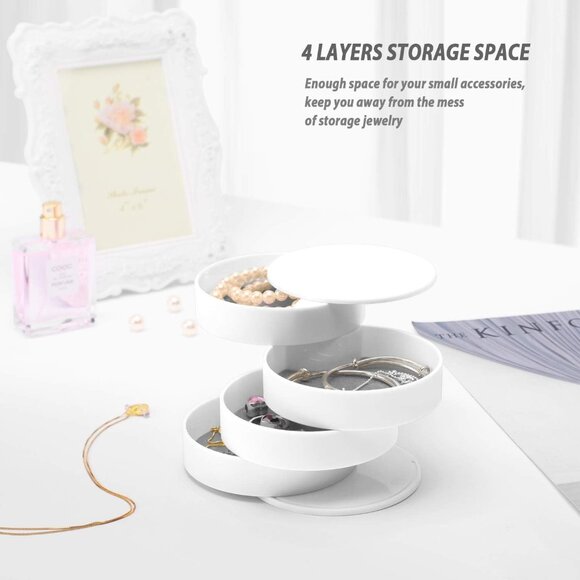 Jewelry Organizer, Small Jewelry Box Earring Holder for Women - Picture 3 of 6